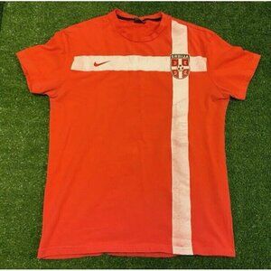 Vintage Serbia soccer jersey mens medium Nike 90s futbol SRBIJ Premir League
